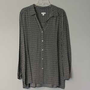 J. Jill black & grey blouse XL